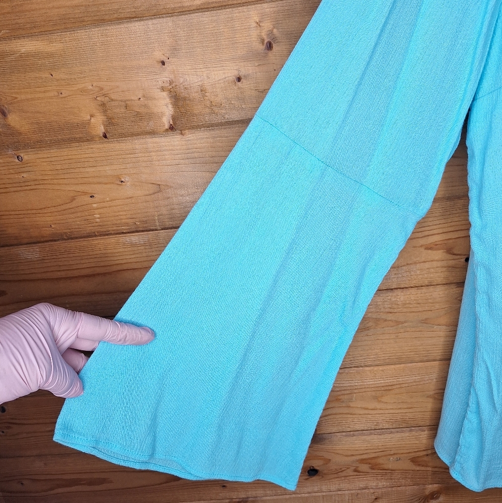 ❤️ Michael Kors Elegant Sky Blue Women's Top long bell sleeves Size XL - Picture 4 of 7